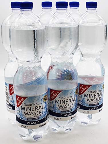 Gut & Günstig Natürliches Mineralwasser Classic, 6er Pack (6 x 1.5 l) EINWEG von Gut & Günstig
