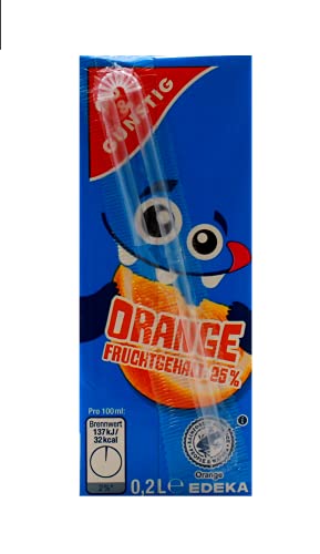 Gut & Günstig Orangensaft, 40er Pack (40 Trinkpäckchen x 0.2 l) von Gut und Günstig