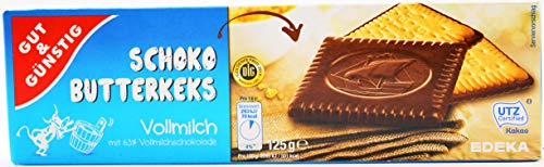 Gut & Günstig Schoko-Butterkekse Vollmilch, 12er Pack (12 x 125g) von Gut & Günstig