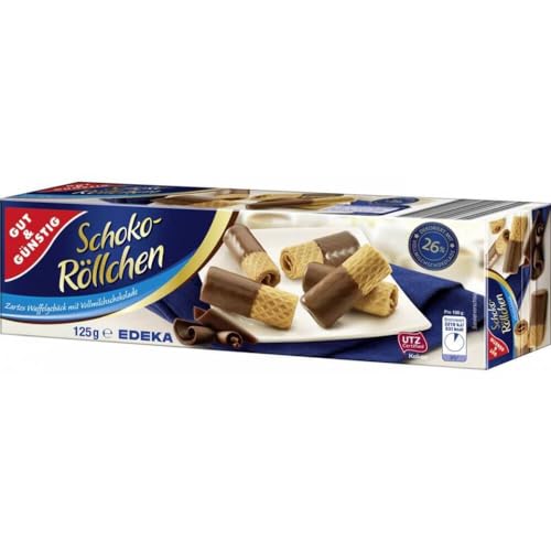 Gut & Günstig Schoko-Röllchen Vollmilch, 6er Pack (6 x 125g) von Gut & Günstig