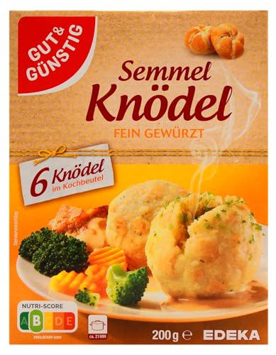 Gut & Günstig Semmel-Knödel fein gewürzt, 16er Pack (16 x 200g) von Gut & Günstig