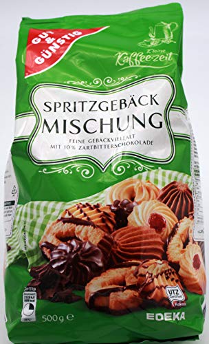 Gut & Günstig Spritzgebäckmischung, 10er Pack (10 x 500g) von Gut & Günstig