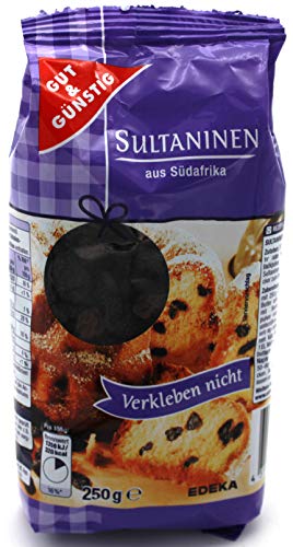 Gut & Günstig Sultaninen, 12er Pack (12 x 250g) von Gut & Günstig