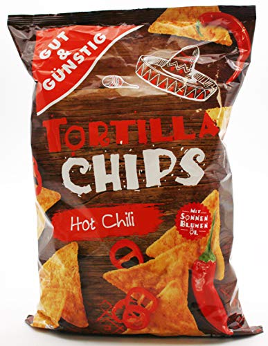 Gut & Günstig Tortilla Chips Hot Chili, 10er Pack (10 x 300g) von Gut & Günstig