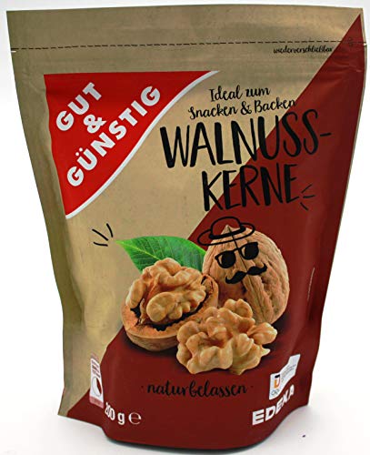 Gut & Günstig Walnusskerne naturbelassen, 18er Pack (18 x 200g) von Gut & Günstig