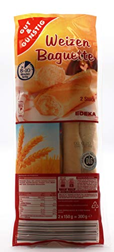 Gut & Günstig Weizen Baguette, 20er Pack (20 x 300g) von Gut & Günstig