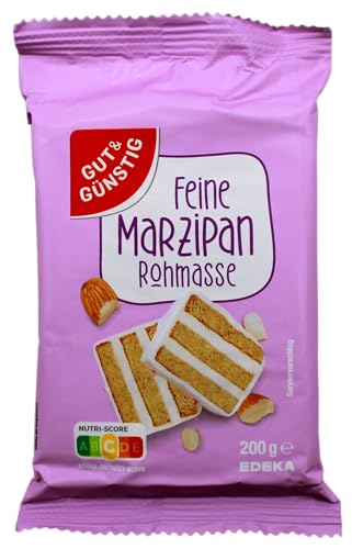 Gut & Günstig feine Marzipan Rohmasse, 12er Pack (12 x 200g) von Gut & Günstig