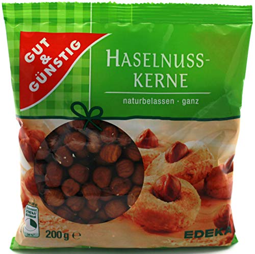 Gut & Günstig ganze Haselnusskerne naturbelassen, 10er Pack (10 x 200g) von Gut & Günstig