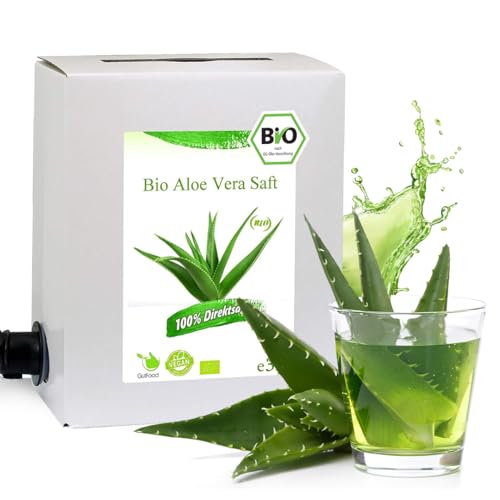 3 Liter Bio Aloe Vera Saft - 3 Monate Bio Aloe Vera Saftkur - ökologischer Aloe Verasaft in Premiumqualität in der praktischen 3 Liter Bag in Box Saftbox - nach Anbruch ungekühlt 3 Monate haltbar 3 Liter Bio Aloe Vera Saft - 3 Monate Bio Aloe Vera Saftkur - ökologischer Aloe Verasaft in Premiumqualität in der praktischen 3 Liter Bag in Box Saftbox - nach Anbruch ungekühlt 3 Monate haltbar von GutFood