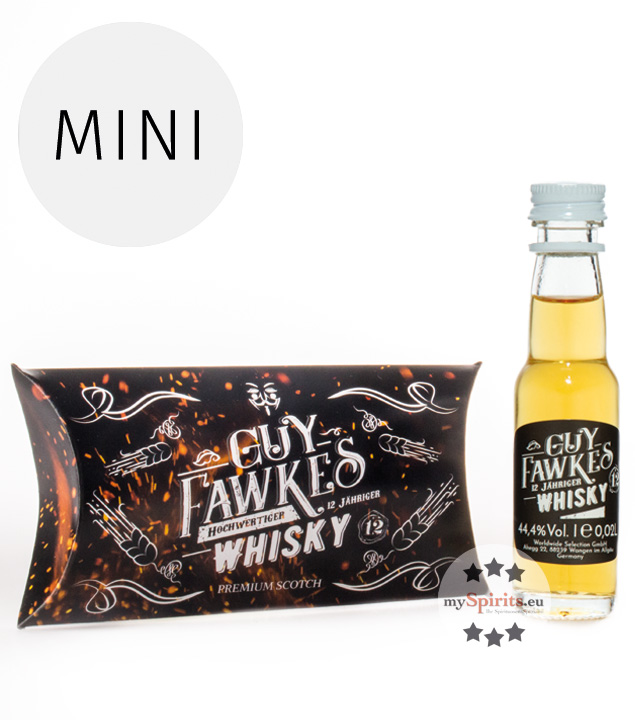 Guy Fawkes 12 Jahre Blended Whisky Mini  (44,4 % Vol., 0,02 Liter) von Guy Fawkes Whisky