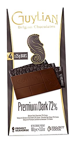 Zartbitter-Schokolade 72% (4x25g) von GuyLian