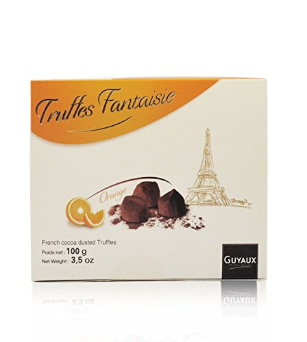 Truffes Fantaisie d'Orange Confits, Schokoladentrüffel mit kandierten Orangen, Trüffel aus Frankreich 100g von CHOCOLATERIE GUYAUX