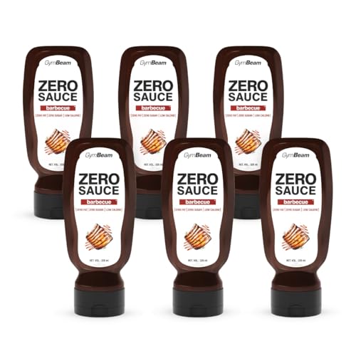 GymBeam BBQ Soße Zero – Kalorienfreie Barbecue Sauce, zuckerfrei, fettfrei, glutenfrei, laktosefrei, verbessert den Geschmack deiner Lieblingsspeisen (320 ml (6er pack)) von GymBeam
