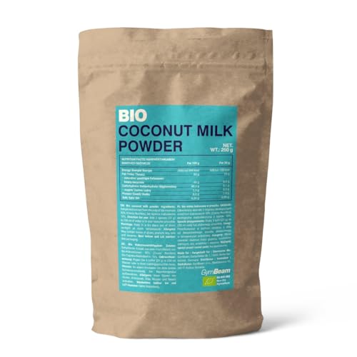Kokosmilchpulver Bio - Getrocknete Instant Kokosmilch, angenehmer Kokosnussgeschmack, gluten- und laktosefrei, ideal als Kuhmilchersatz, für Kaffee, Soßen, Desserts und Smoothies, GymBeam, 250 g Kokosmilchpulver Bio - Getrocknete Instant Kokosmilch, angenehmer Kokosnussgeschmack, gluten- und laktosefrei, ideal als Kuhmilchersatz, für Kaffee, Soßen, Desserts und Smoothies, GymBeam, 250 g von GymBeam