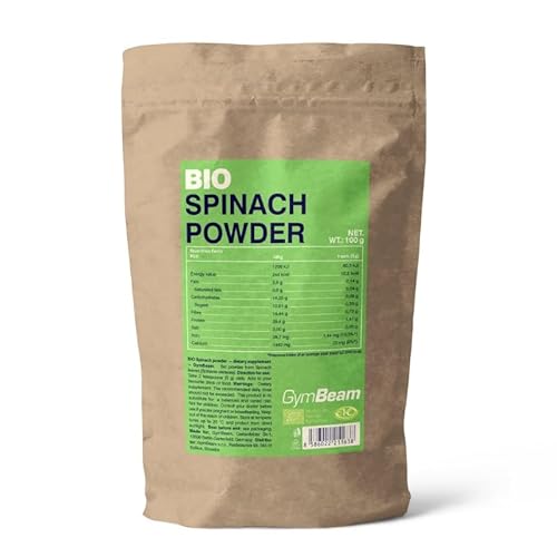 GymBeam Bio-Spinatpulver - Superfood Spinat für Muskelwachstum & gesunde Knochen, ohne Zuckerzusatz, glutenfrei, reich an Eiweiß & Ballaststoffen, unterstützt Verdauung & Energie-Stoffwechsel, 100 g GymBeam Bio-Spinatpulver - Superfood Spinat für Muskelwachstum & gesunde Knochen, ohne Zuckerzusatz, glutenfrei, reich an Eiweiß & Ballaststoffen, unterstützt Verdauung & Energie-Stoffwechsel, 100 g von GymBeam