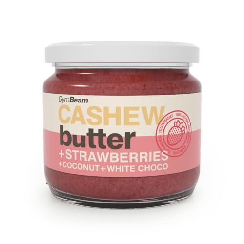 GymBeam Cashewcreme mit Erdbeeren - Cashewbutter mit Kokosnuss und weißer Schokolade, zarte cremige Konsistenz, ohne Palmöl, GVO & Gluten, ideal für Porridge Bowls, Desserts und Smoothies, 340 g GymBeam Cashewcreme mit Erdbeeren - Cashewbutter mit Kokosnuss und weißer Schokolade, zarte cremige Konsistenz, ohne Palmöl, GVO & Gluten, ideal für Porridge Bowls, Desserts und Smoothies, 340 g von GymBeam