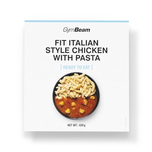 GymBeam FIT Hähnchen mit Nudeln nach italienischer Art - Vollwertige Mahlzeit, proteinhaltig, saftige Hähnchenfilets mit Pasta & Tomatensauce, für Reisen & Wandern, einfache Zubereitung, 420 g GymBeam FIT Hähnchen mit Nudeln nach italienischer Art - Vollwertige Mahlzeit, proteinhaltig, saftige Hähnchenfilets mit Pasta & Tomatensauce, für Reisen & Wandern, einfache Zubereitung, 420 g von GymBeam