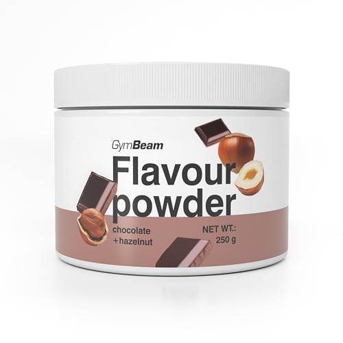 GymBeam Flavour Pulver - leckere Geschmackspulver, hoher Ballaststoffanteil aus Zichorien, nur 10 Kalorien pro Portion, ideal zur Aromatisierung von Speisen und Getränken (250 g, Chocolate-Hazelnut) von GymBeam