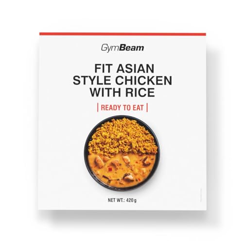 GymBeam Hähnchen mit Reis nach asiatischer Art - Komplette Mahlzeit, Fit Hähnchen mit Kokosmilch, Gemüse & Sojasauce, nährstoffreich & proteinhaltig, perfekt für Reisen & arbeitsreiche Tage, 420 g GymBeam Hähnchen mit Reis nach asiatischer Art - Komplette Mahlzeit, Fit Hähnchen mit Kokosmilch, Gemüse & Sojasauce, nährstoffreich & proteinhaltig, perfekt für Reisen & arbeitsreiche Tage, 420 g von GymBeam