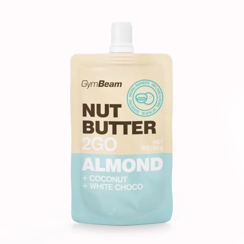 GymBeam Mandelmus To Go - Mandelbutter mit Kokosnuss & weißer Schokolade, praktische Reisegröße, 45g, wiederverschließbar, perfekt für Rucksack, Quelle für gesunde Fette, 15 x 80 g GymBeam Mandelmus To Go - Mandelbutter mit Kokosnuss & weißer Schokolade, praktische Reisegröße, 45g, wiederverschließbar, perfekt für Rucksack, Quelle für gesunde Fette, 15 x 80 g von GymBeam