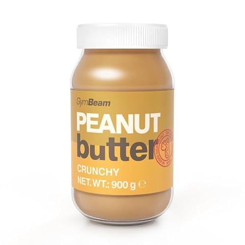GymBeam Natürliche Erdnussbutter - Hoher Proteingehalt, vegane Protein- und Fettquelle, gesunde Protein-Erdnussbutter ohne Zucker und Palmöl (900 g, Crunchy) von GymBeam