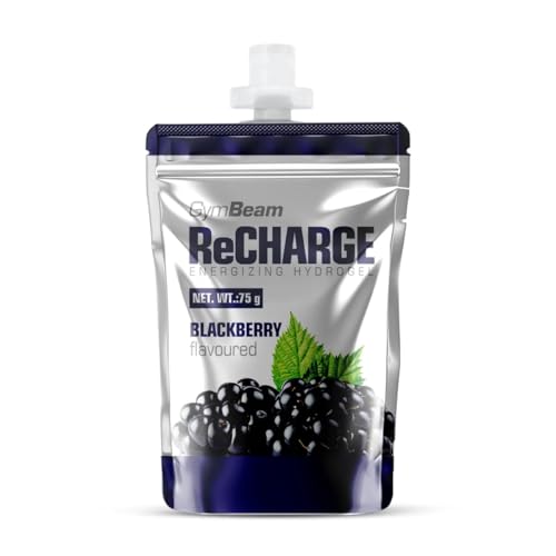 GymBeam ReCharge Energiegel - Enthält Isomaltulose für eine langanhaltende Energiezufuhr, angereichert mit BCAAs, Glycin, Carnosin und Alanin, perfektes Powergel fürs Training (75 g, blackberry) von GymBeam