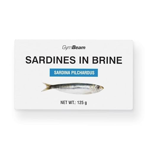 GymBeam Sardinen in Salzlake - Hochwertige Proteinquelle, Sardinen in Salzlake aus Marokko, 100 g enthalten 21,7 g Protein, praktische Verpackung (125 g (10er pack)) von GymBeam