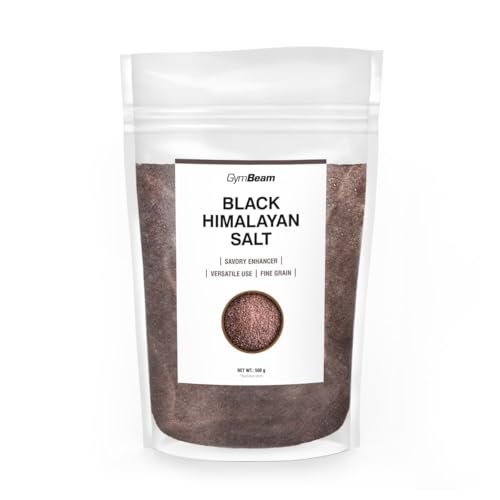 GymBeam Schwarzes Himalayasalz - Hochwertiges Himalaya-Kristallsalz aus der Salt Range Pakistan, fein gemahlen für Gerichte, Natriumquelle, ohne Zusatzstoffe, vulkanisches Steinsalz, 20 x 500 g von GymBeam