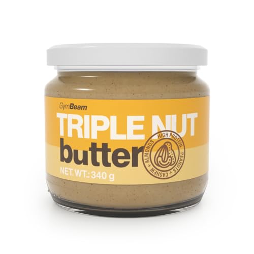 GymBeam Triple Nussmus – Natürliche Nussbutter aus Erdnüssen, Cashew Nüssen & Mandeln, ohne Zusatzstoffe, proteinreich, zuckerarm, vegan, ideal für Joghurt, Porridge & Rezepte, 340 g GymBeam Triple Nussmus – Natürliche Nussbutter aus Erdnüssen, Cashew Nüssen & Mandeln, ohne Zusatzstoffe, proteinreich, zuckerarm, vegan, ideal für Joghurt, Porridge & Rezepte, 340 g von GymBeam