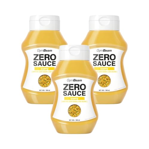 GymBeam ZERO SAUCE Curry - Leckere Sauce ohne Zucker und Kalorien, ideal für Diäten, süßlich-würziger Geschmack, orientalisches Aroma, fettfreie Sauce ohne Kalorien (350 ml (3er pack)) von GymBeam