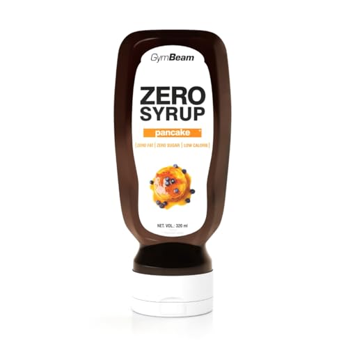 GymBeam ZERO SYRUP - Zuckerfrei und fettarm, ideal als Topping und Dessertsauce, niedriger Energiewert, perfekt für Pfannkuchen, Crêpes, Waffeln und Porridge, Pancake (350 ml (1er pack)) von GymBeam