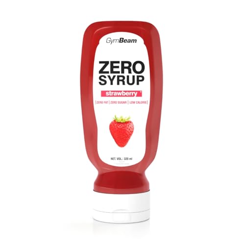GymBeam ZERO SYRUP – Sauce ohne Zucker, Topping Sirup, Sirup ohne Fett, ideal als Geschmacksverstärker für Pfannkuchen, , kalorienarm und abnehmfreundlich, Pancake (320 ml (1er pack)) von GymBeam