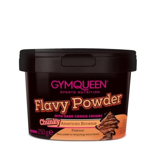 GymQueen Flavy Powder 250g, Geschmackspulver Chunky American Brownie, kalorienarm, Flavour Powder zum Süßen, Backen und Verfeinern von Lebensmitteln, reich an Ballaststoffen GymQueen Flavy Powder 250g, Geschmackspulver Chunky American Brownie, kalorienarm, Flavour Powder zum Süßen, Backen und Verfeinern von Lebensmitteln, reich an Ballaststoffen von GymQueen