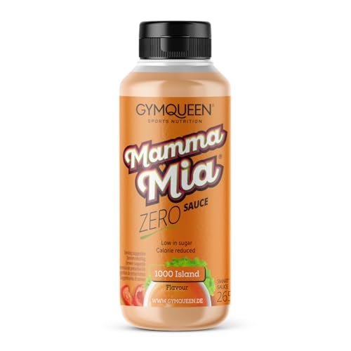 GymQueen Mamma Mia Zero Sauce, kalorienarm, ohne Fett & ohne Zucker, zum Verfeinern von Gerichten oder als Salat-Dressing, vegetarisch und laktosefrei, 1000 Island GymQueen Mamma Mia Zero Sauce, kalorienarm, ohne Fett & ohne Zucker, zum Verfeinern von Gerichten oder als Salat-Dressing, vegetarisch und laktosefrei, 1000 Island von GymQueen
