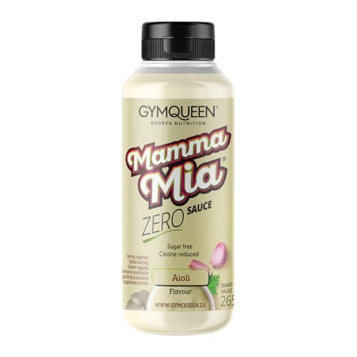 GymQueen Mamma Mia Zero Sauce, kalorienarm, ohne Fett & ohne Zucker, zum Verfeinern von Gerichten oder als Salat-Dressing, vegetarisch und laktosefrei, Aioli Soße GymQueen Mamma Mia Zero Sauce, kalorienarm, ohne Fett & ohne Zucker, zum Verfeinern von Gerichten oder als Salat-Dressing, vegetarisch und laktosefrei, Aioli Soße von GymQueen