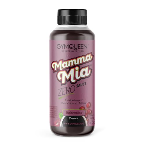 GymQueen Mamma Mia Zero Sauce, kalorienarm, ohne Fett & ohne Zucker, zum Verfeinern von Gerichten oder als Salat-Dressing, vegetarisch und laktosefrei, Balsamico Soße von GymQueen