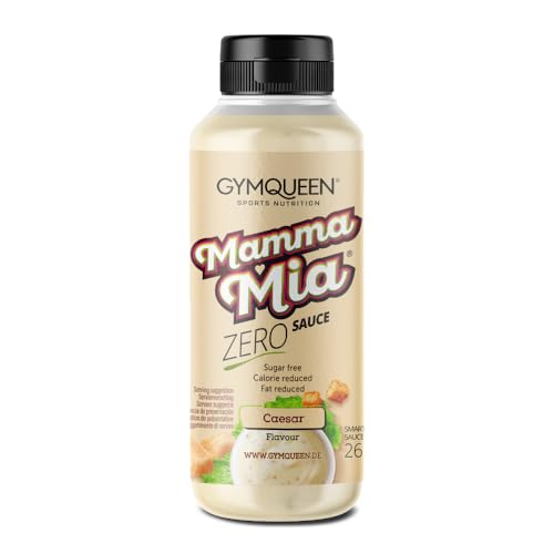 GymQueen Mamma Mia Zero Sauce, kalorienarm, ohne Fett & ohne Zucker, zum Verfeinern von Gerichten oder als Salat-Dressing, vegetarisch und laktosefrei, Crazy Caesar Soße von GymQueen