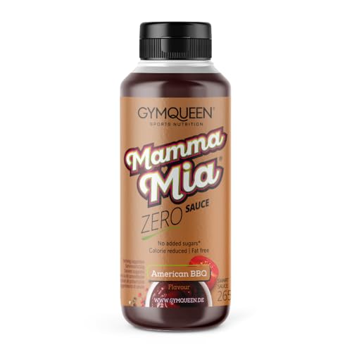 GymQueen Mamma Mia Zero Sauce, kalorienreduziert, ohne Fett & ohne Zuckerzusatz, zum Verfeinern von Gerichten oder als Salat-Dressing, American BBQ von GymQueen