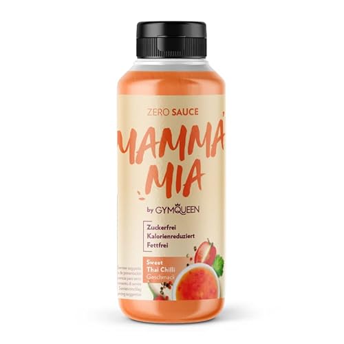 GymQueen Mamma Mia Zero Sauce, kalorienreduziert, ohne Fett & ohne Zuckerzusatz, zum Verfeinern von Gerichten oder als Salat-Dressing, vegetarisch, Sweet Thai Chilli GymQueen Mamma Mia Zero Sauce, kalorienreduziert, ohne Fett & ohne Zuckerzusatz, zum Verfeinern von Gerichten oder als Salat-Dressing, vegetarisch, Sweet Thai Chilli von GymQueen