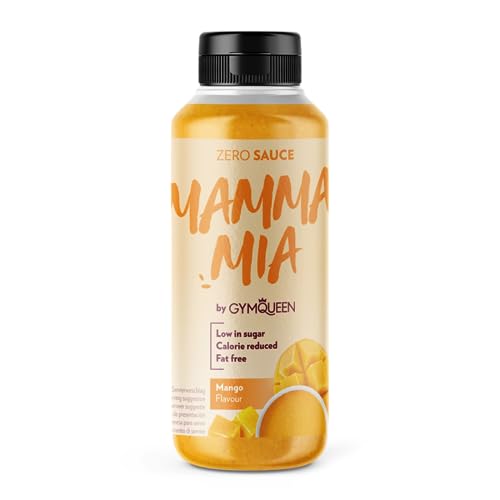 GymQueen Mamma Mia Zero Sauce 265ml, Mango, kalorienreduziert und fettarm, perfektes Topping zum Verfeinern von Gerichten und Nachspeisen von GymQueen
