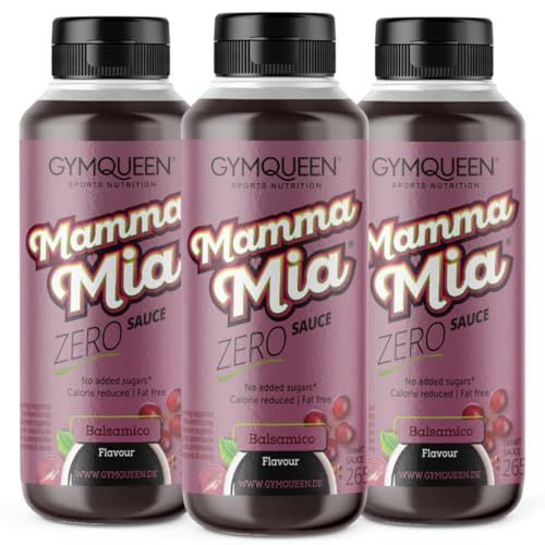 GymQueen Mamma Mia Zero Sauce 3x265ml, kalorienarm, ohne Fett & ohne Zucker, zum Verfeinern von Gerichten oder als Salat-Dressing, vegetarisch und laktosefrei, Balsamico GymQueen Mamma Mia Zero Sauce 3x265ml, kalorienarm, ohne Fett & ohne Zucker, zum Verfeinern von Gerichten oder als Salat-Dressing, vegetarisch und laktosefrei, Balsamico von GymQueen