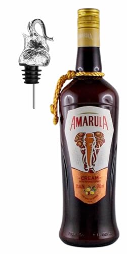 Amarula Fruit Cream Likör + Ausgießer Elefant mit Zinklegierung von H-BO
