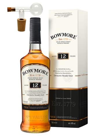 Bowmore 12 Jahre Islay Single Malt Whisky + Glaskugelportionierer von H-BO