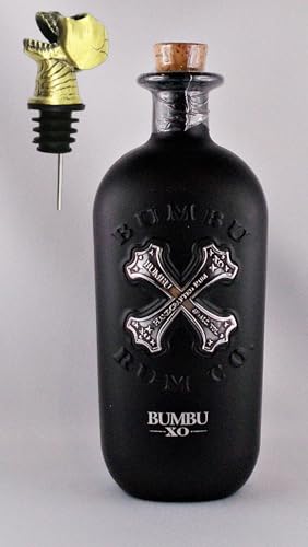 Bumbu XO 18 Jahre 700ml Rum + 1 Ausgießer Totenkopf Schädel mit Zinklegierung von H-BO