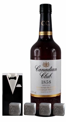 Canadian Club kanadischer Whisky + 4 Whiskey Kühlsteine im Smoking Canadian Club kanadischer Whisky + 4 Whiskey Kühlsteine im Smoking von H-BO