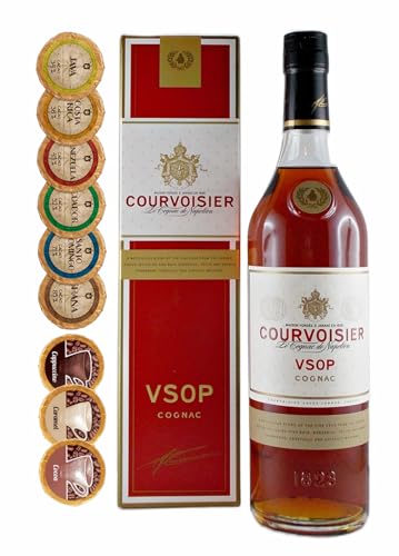 Cognac Courvoisier VSOP + 9 Edelschokoladen in 9 Geschmacksvariationen von H-BO