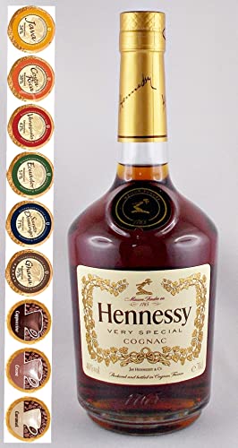 Cognac Hennessy VS + 9 Edelschokoladen in 9 Geschmacksvariationen von H-BO