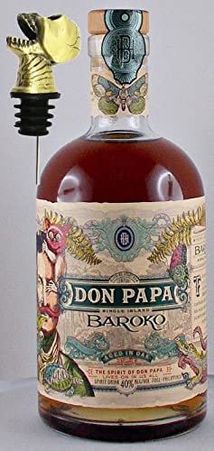 Don Papa Rum Baroko + Ausgießer Totenkopf Schädel mit Zinklegierung von H-BO