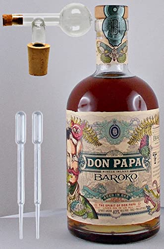 Don Papa Rum Baroko + Glaskugelportionierer + 2 Pipetten von H-BO
