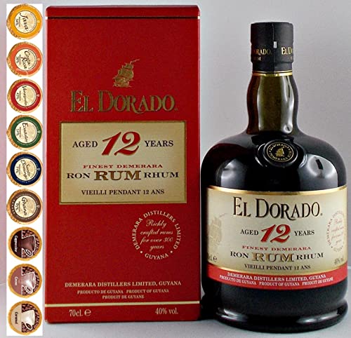 El Dorado 12 Jahre Rum Eldorado + 9 DreiMeister Edelschokoladen in 9 Sorten von H-BO